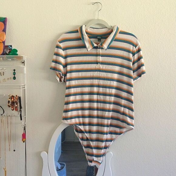 Wild Fable Stripe Bodysuit size XL - Picture 1 of 5